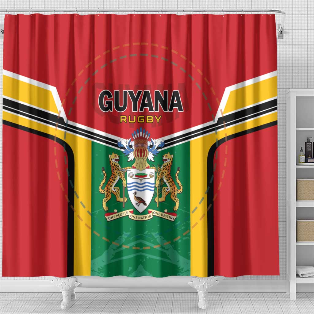 Rugby Guyana Shower Curtain Guyana Warriors Go Champions - Wonder Print Shop