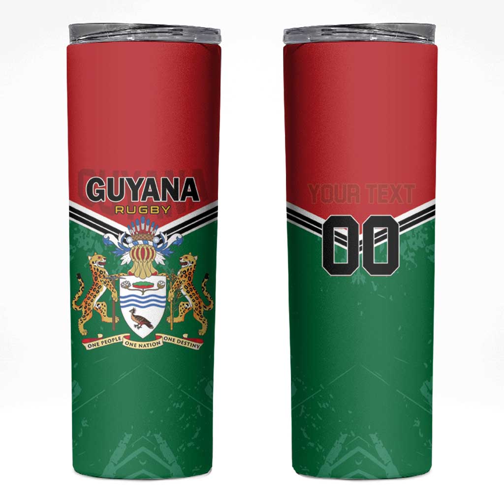 Custom Rugby Guyana Skinny Tumbler Guyana Warriors Go Champions - Wonder Print Shop