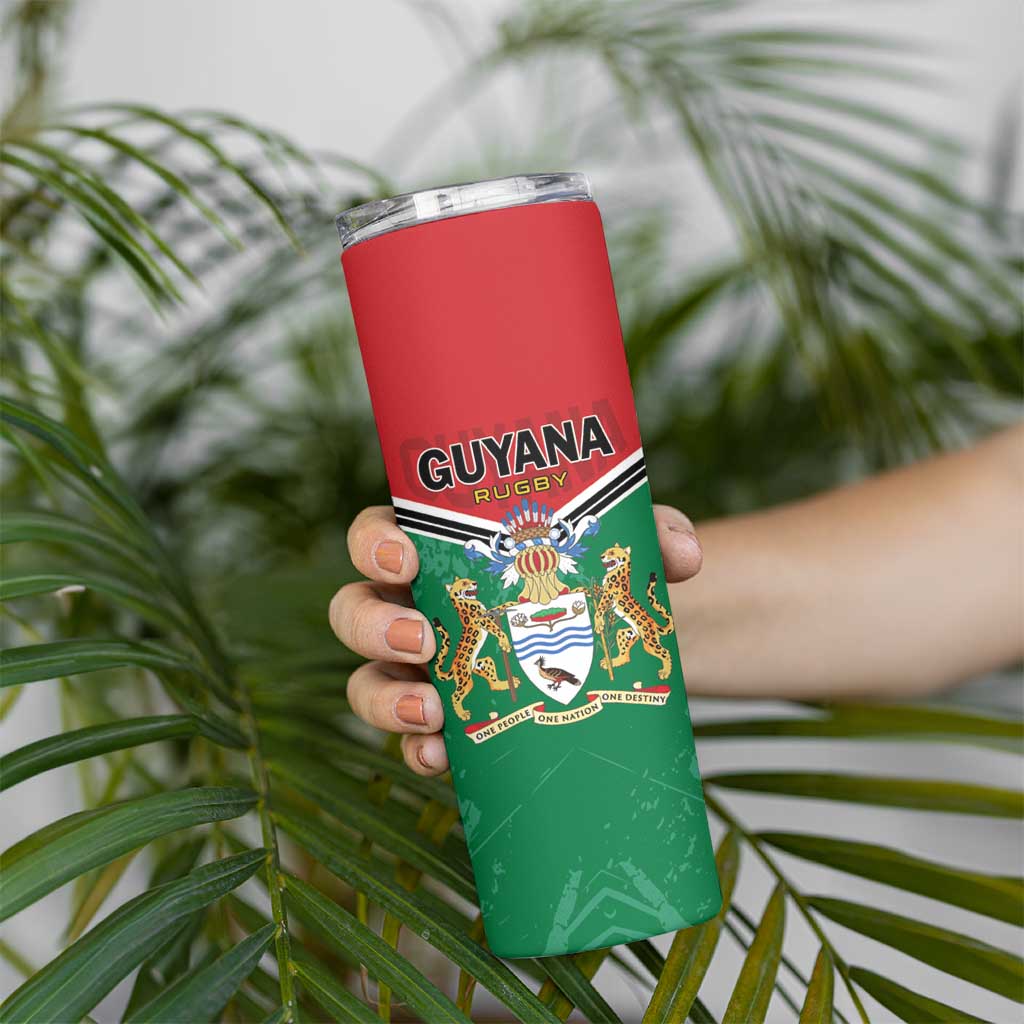Custom Rugby Guyana Skinny Tumbler Guyana Warriors Go Champions - Wonder Print Shop