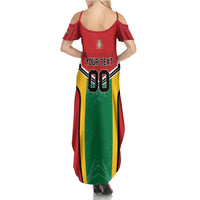Custom Rugby Guyana Summer Maxi Dress Guyana Warriors Go Champions - Wonder Print Shop