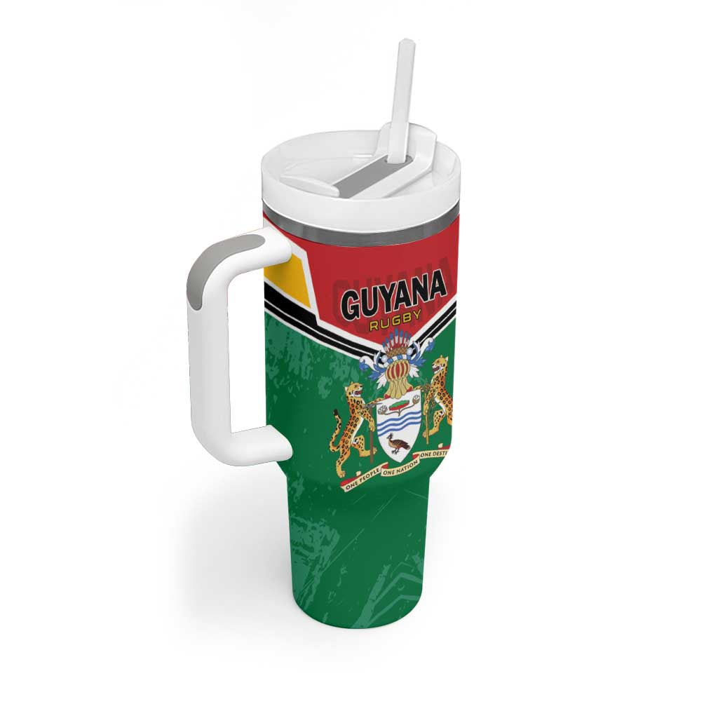 Custom Rugby Guyana Tumbler With Handle Guyana Warriors Go Champions - Wonder Print Shop