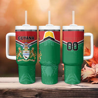 Custom Rugby Guyana Tumbler With Handle Guyana Warriors Go Champions - Wonder Print Shop