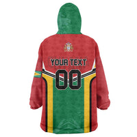 Custom Rugby Guyana Wearable Blanket Hoodie Guyana Warriors Go Champions - Wonder Print Shop