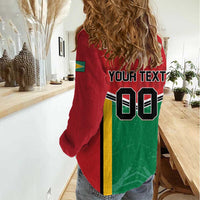 Custom Rugby Guyana Women Casual Shirt Guyana Warriors Go Champions - Wonder Print Shop