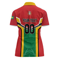 Custom Rugby Guyana Women Polo Shirt Guyana Warriors Go Champions - Wonder Print Shop