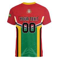 Custom Rugby Guyana Women V-Neck T-Shirt Guyana Warriors Go Champions - Wonder Print Shop