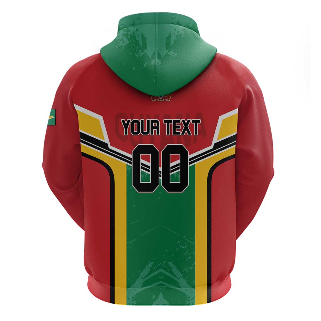 Custom Rugby Guyana Zip Hoodie Guyana Warriors Go Champions - Wonder Print Shop