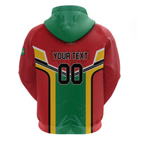 Custom Rugby Guyana Zip Hoodie Guyana Warriors Go Champions - Wonder Print Shop