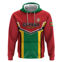 Custom Rugby Guyana Zip Hoodie Guyana Warriors Go Champions - Wonder Print Shop