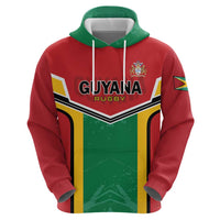 Custom Rugby Guyana Zip Hoodie Guyana Warriors Go Champions - Wonder Print Shop