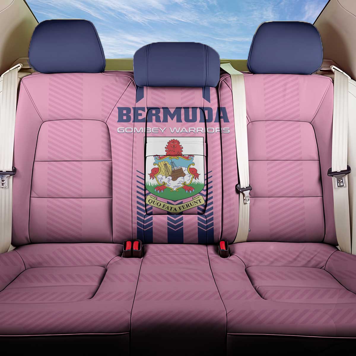 Football Bermuda Back Car Seat Cover Gombey Warriors Go Champions - Wonder Print Shop