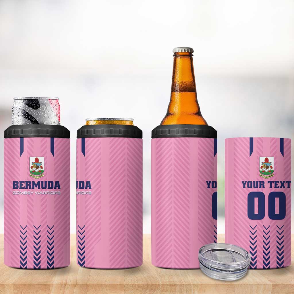 Custom Football Bermuda 4 in 1 Can Cooler Tumbler Gombey Warriors Go Champions - Wonder Print Shop