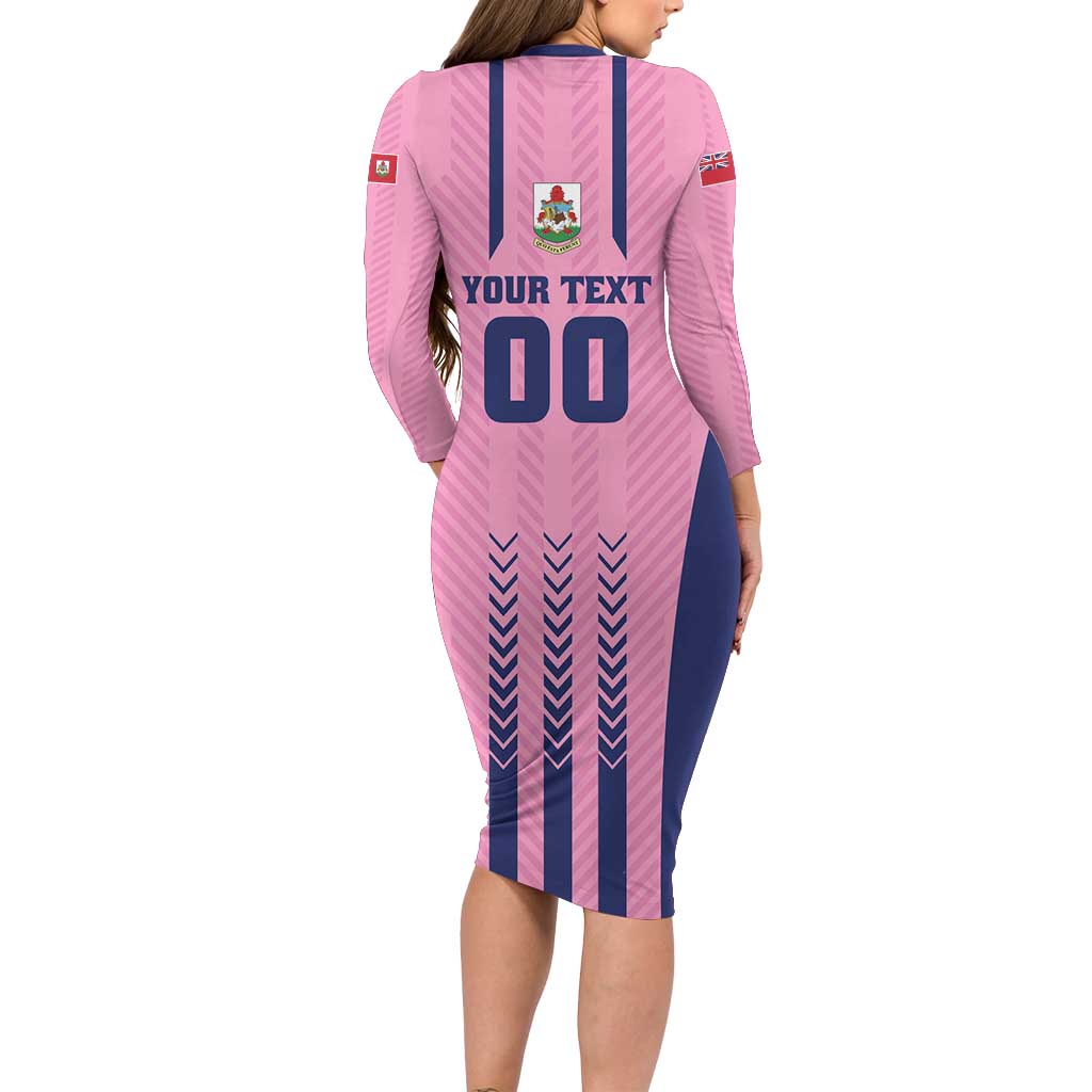 Custom Football Bermuda Family Matching Long Sleeve Bodycon Dress and Hawaiian Shirt Gombey Warriors Go Champions - Wonder Print Shop