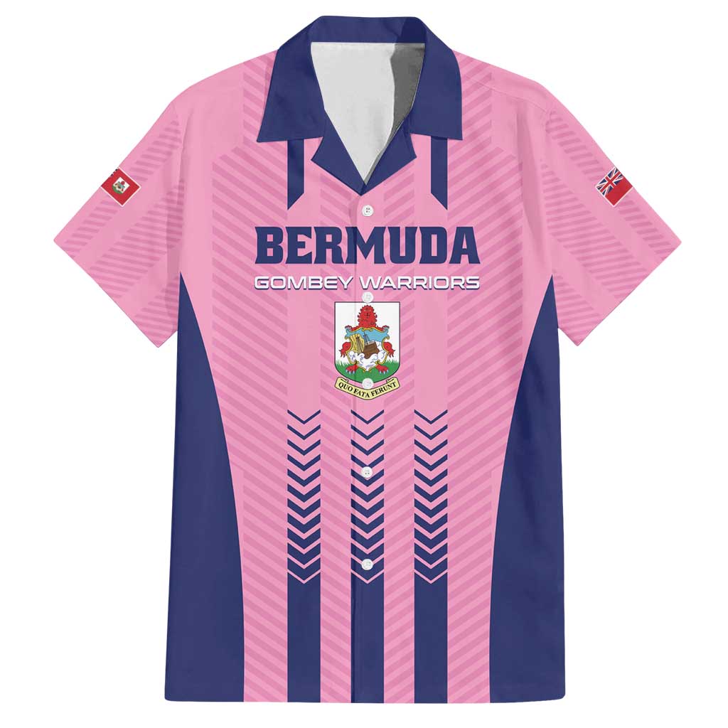 Custom Football Bermuda Family Matching Off Shoulder Maxi Dress and Hawaiian Shirt Gombey Warriors Go Champions - Wonder Print Shop