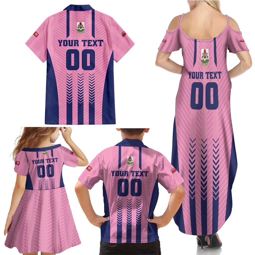 Custom Football Bermuda Family Matching Summer Maxi Dress and Hawaiian Shirt Gombey Warriors Go Champions - Wonder Print Shop