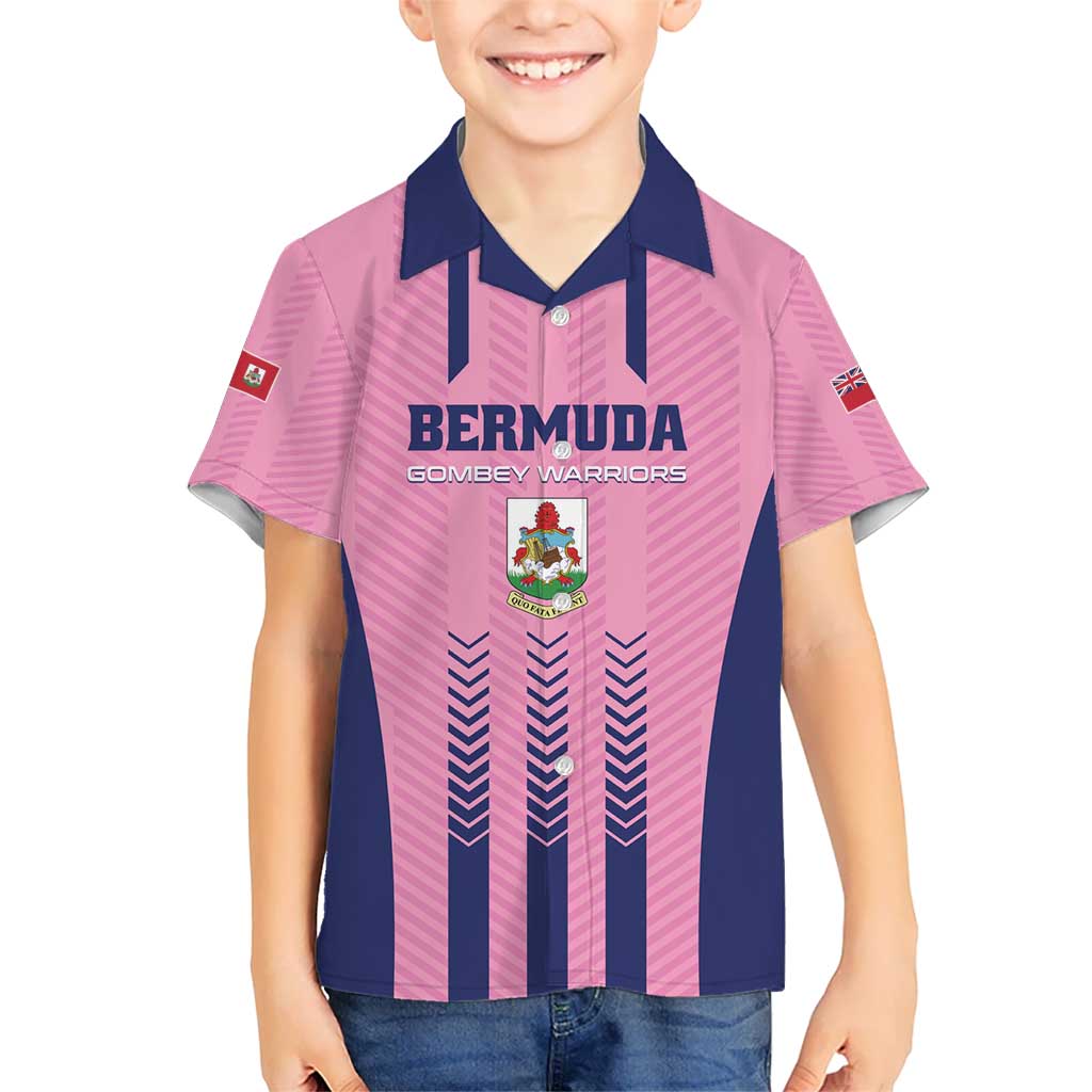 Custom Football Bermuda Kid Hawaiian Shirt Gombey Warriors Go Champions - Wonder Print Shop