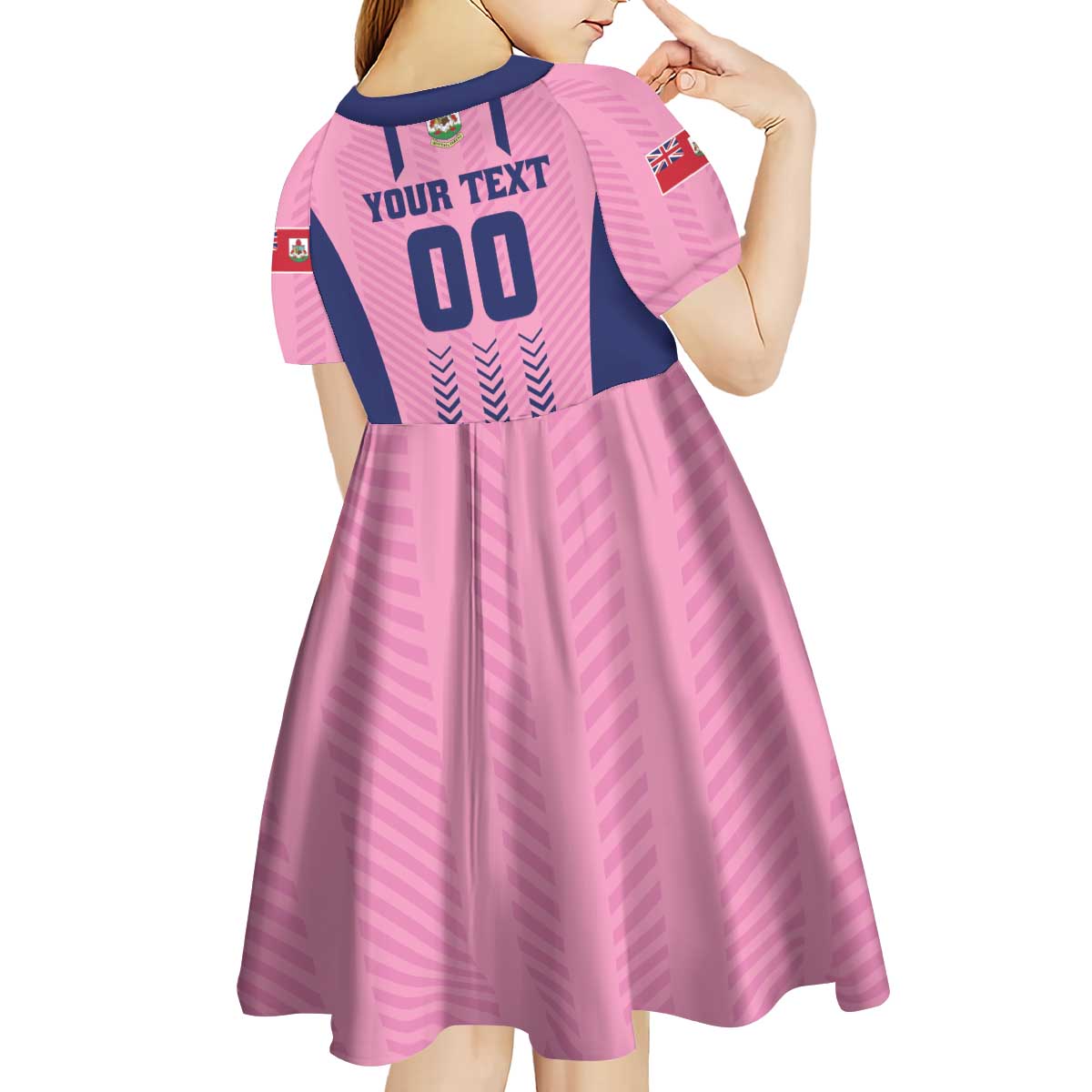 Custom Football Bermuda Kid Short Sleeve Dress Gombey Warriors Go Champions - Wonder Print Shop