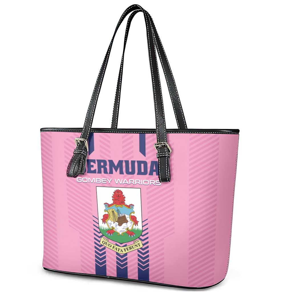Football Bermuda Leather Tote Bag Gombey Warriors Go Champions - Wonder Print Shop
