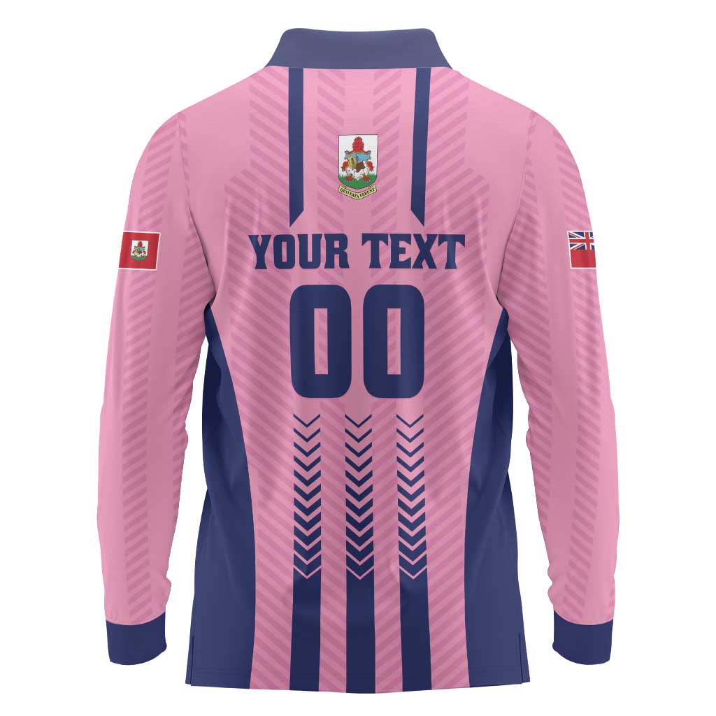 Custom Football Bermuda Long Sleeve Polo Shirt Gombey Warriors Go Champions - Wonder Print Shop