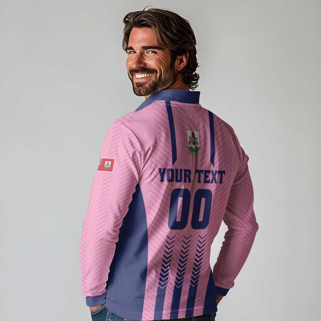 Custom Football Bermuda Long Sleeve Polo Shirt Gombey Warriors Go Champions - Wonder Print Shop