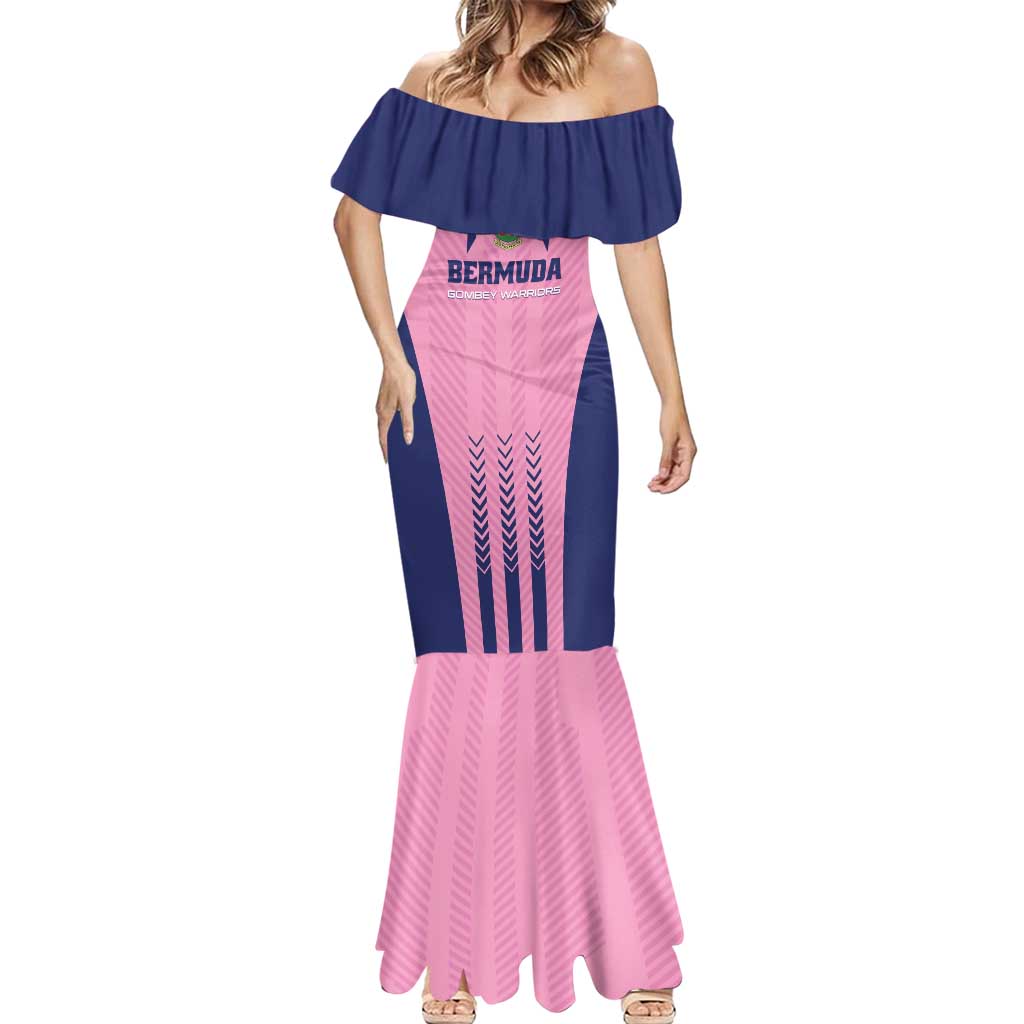 Custom Football Bermuda Mermaid Dress Gombey Warriors Go Champions - Wonder Print Shop