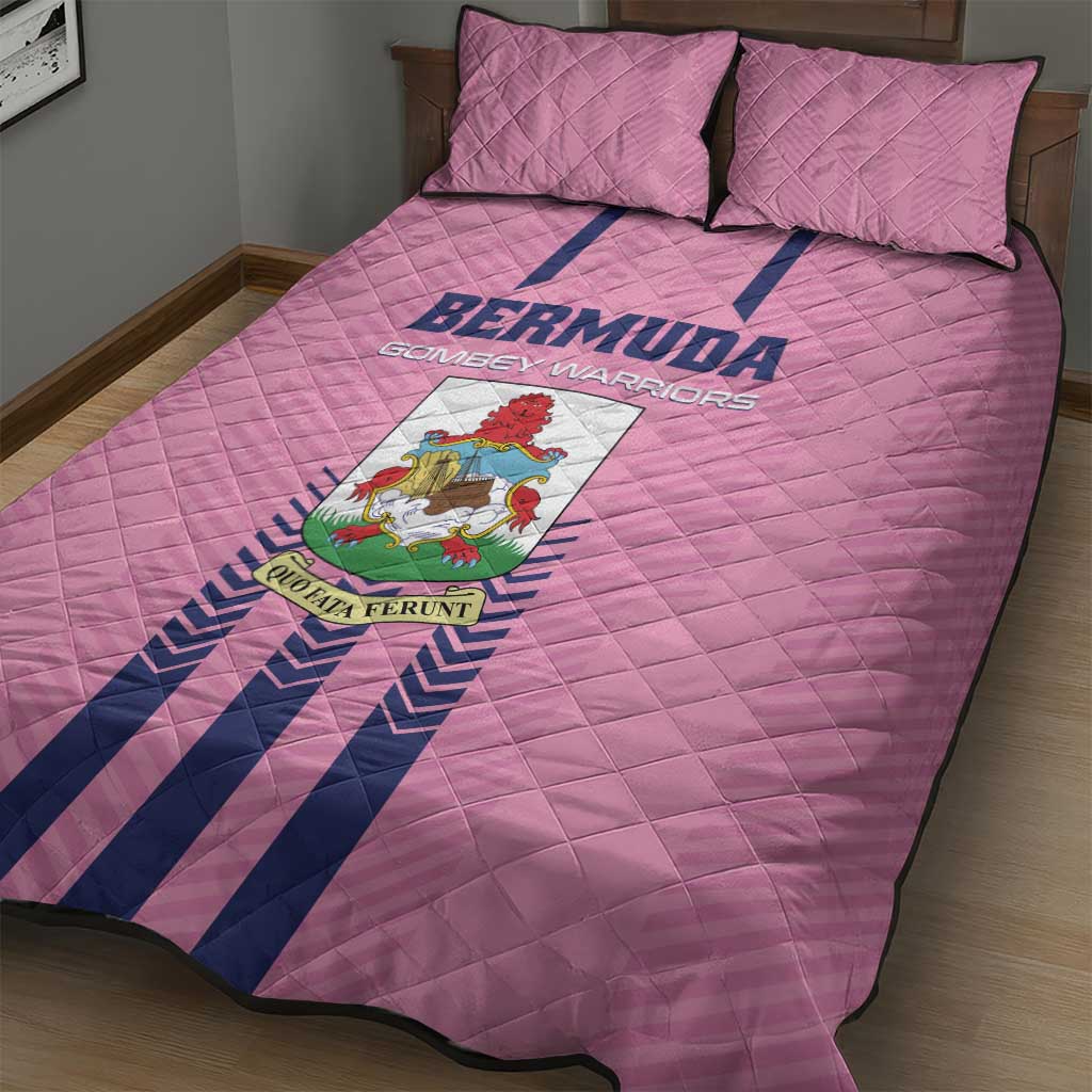 Football Bermuda Quilt Bed Set Gombey Warriors Go Champions - Wonder Print Shop