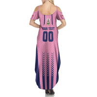 Custom Football Bermuda Summer Maxi Dress Gombey Warriors Go Champions - Wonder Print Shop