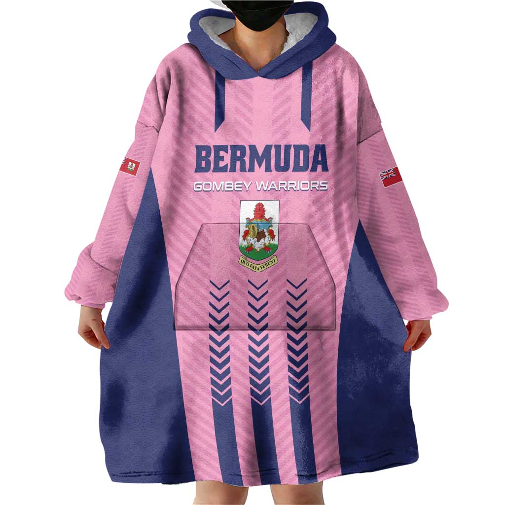 Custom Football Bermuda Wearable Blanket Hoodie Gombey Warriors Go Champions - Wonder Print Shop