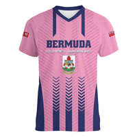 Custom Football Bermuda Women V-Neck T-Shirt Gombey Warriors Go Champions - Wonder Print Shop