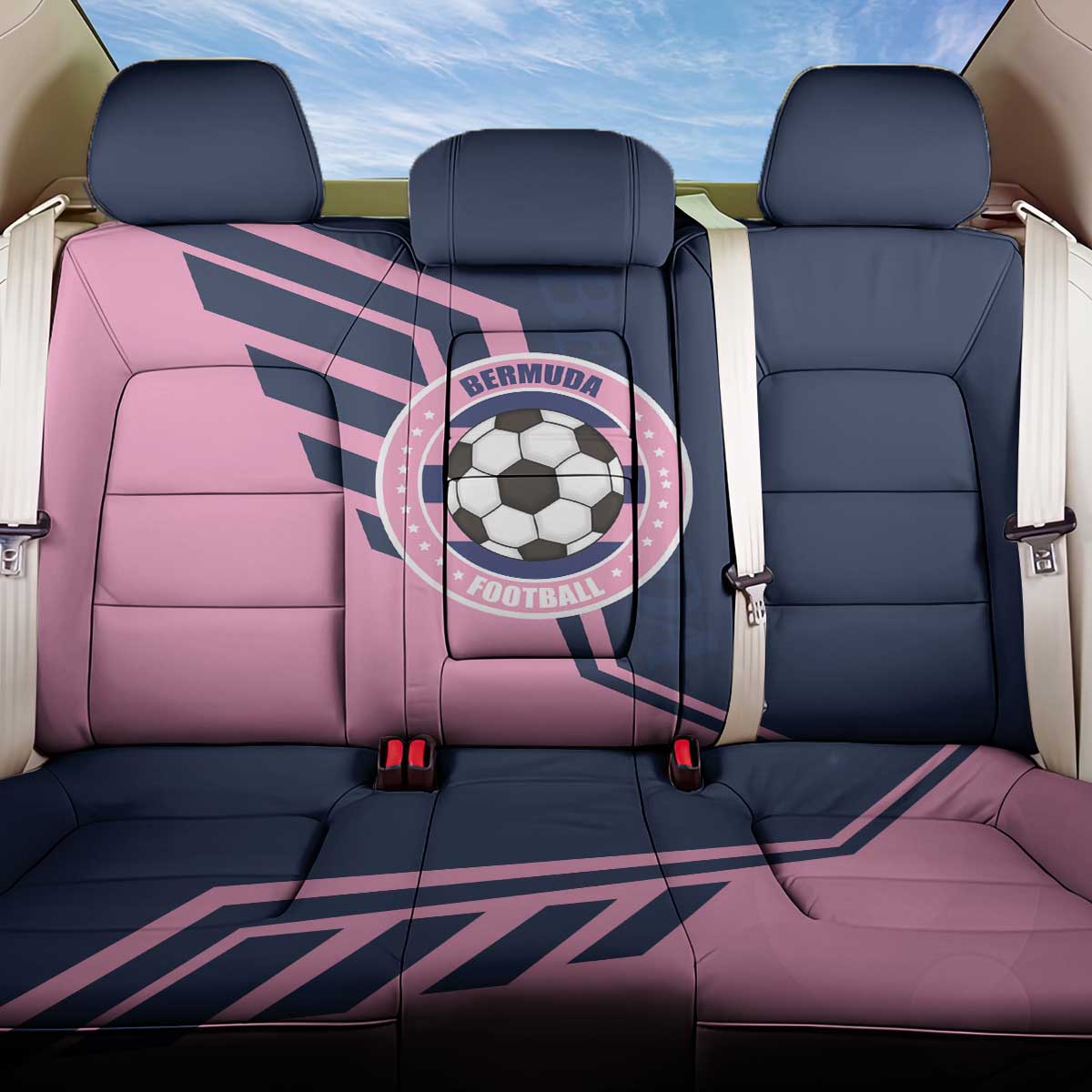 Bermuda Football Back Car Seat Cover Come On Gombey Warriors - Wonder Print Shop