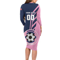 Custom Bermuda Football Family Matching Long Sleeve Bodycon Dress and Hawaiian Shirt Come On Gombey Warriors - Wonder Print Shop