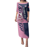 Custom Bermuda Football Family Matching Puletasi and Hawaiian Shirt Come On Gombey Warriors - Wonder Print Shop