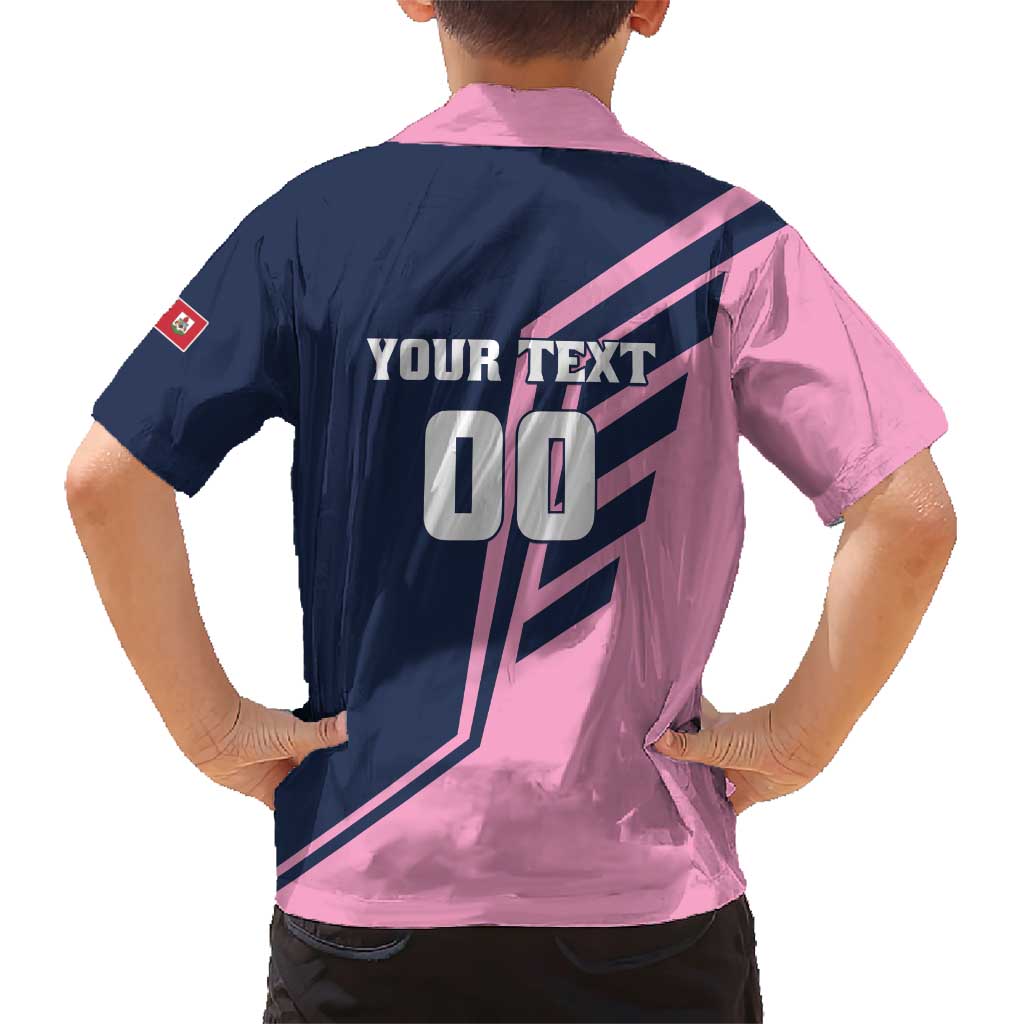 Custom Bermuda Football Family Matching Short Sleeve Bodycon Dress and Hawaiian Shirt Come On Gombey Warriors - Wonder Print Shop