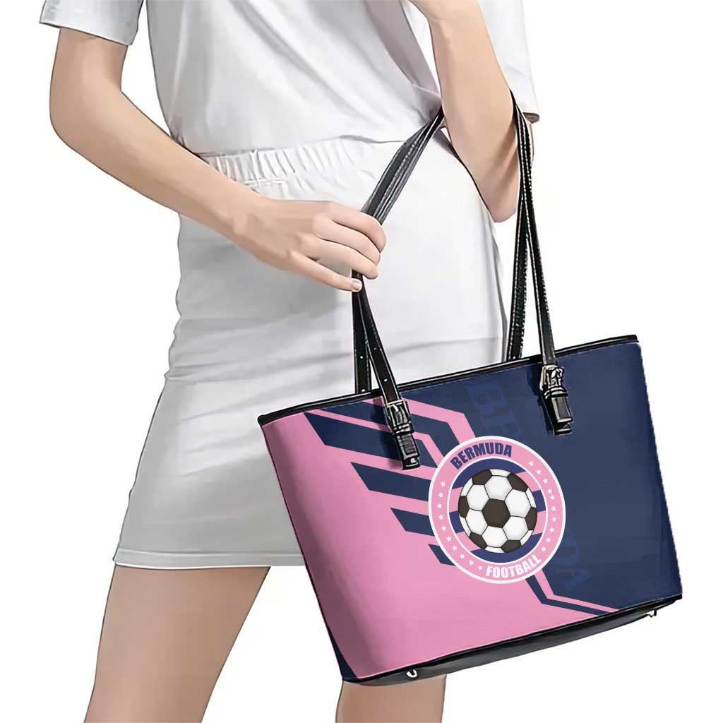 Bermuda Football Leather Tote Bag Come On Gombey Warriors - Wonder Print Shop