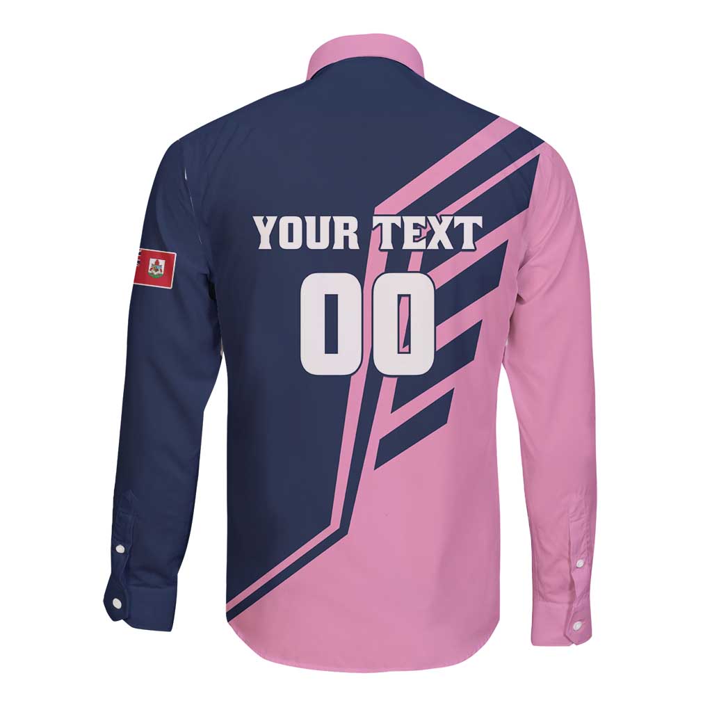 Custom Bermuda Football Long Sleeve Button Shirt Come On Gombey Warriors - Wonder Print Shop
