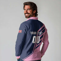 Custom Bermuda Football Long Sleeve Polo Shirt Come On Gombey Warriors - Wonder Print Shop