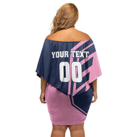 Custom Bermuda Football Off Shoulder Short Dress Come On Gombey Warriors - Wonder Print Shop