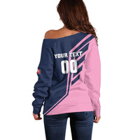 Custom Bermuda Football Off Shoulder Sweater Come On Gombey Warriors - Wonder Print Shop