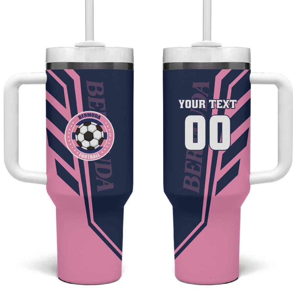 Custom Bermuda Football Tumbler With Handle Come On Gombey Warriors - Wonder Print Shop