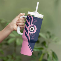 Custom Bermuda Football Tumbler With Handle Come On Gombey Warriors - Wonder Print Shop