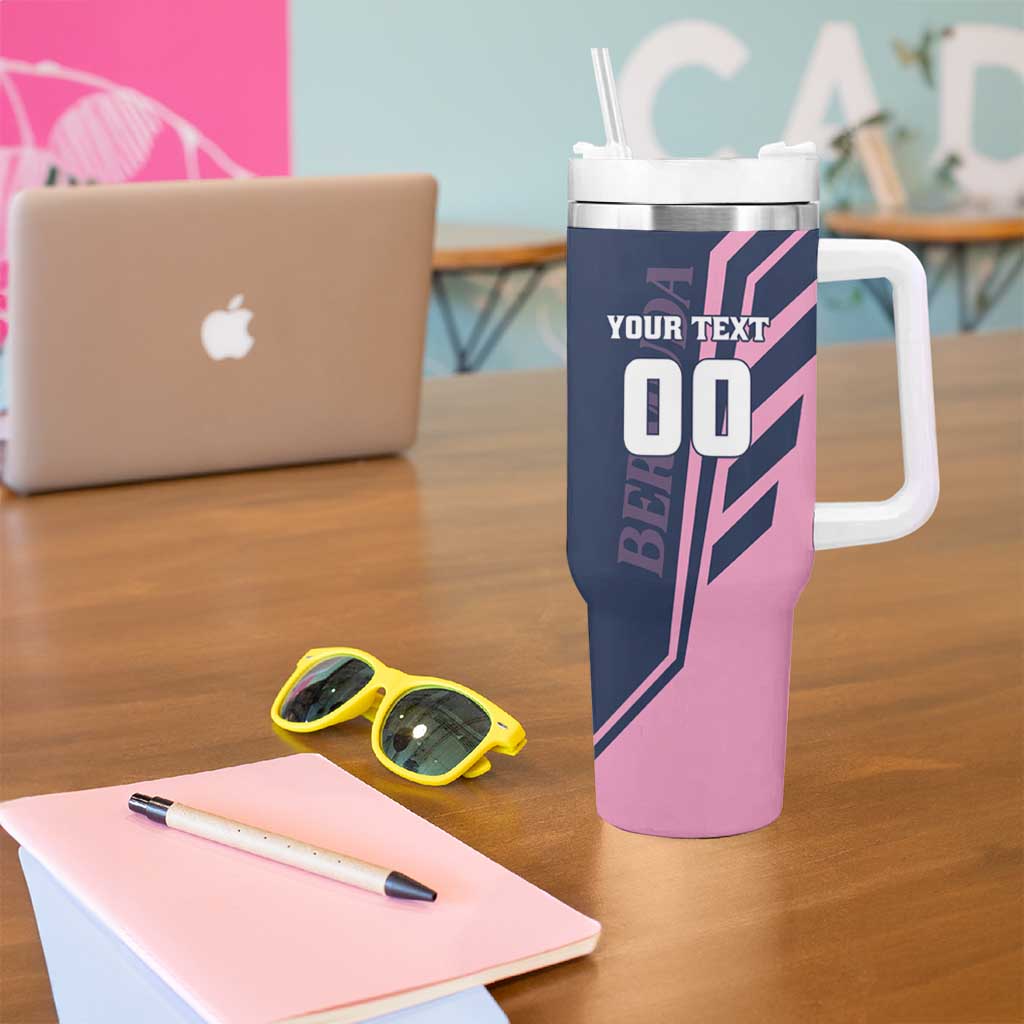 Custom Bermuda Football Tumbler With Handle Come On Gombey Warriors - Wonder Print Shop