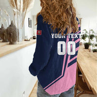 Custom Bermuda Football Women Casual Shirt Come On Gombey Warriors - Wonder Print Shop