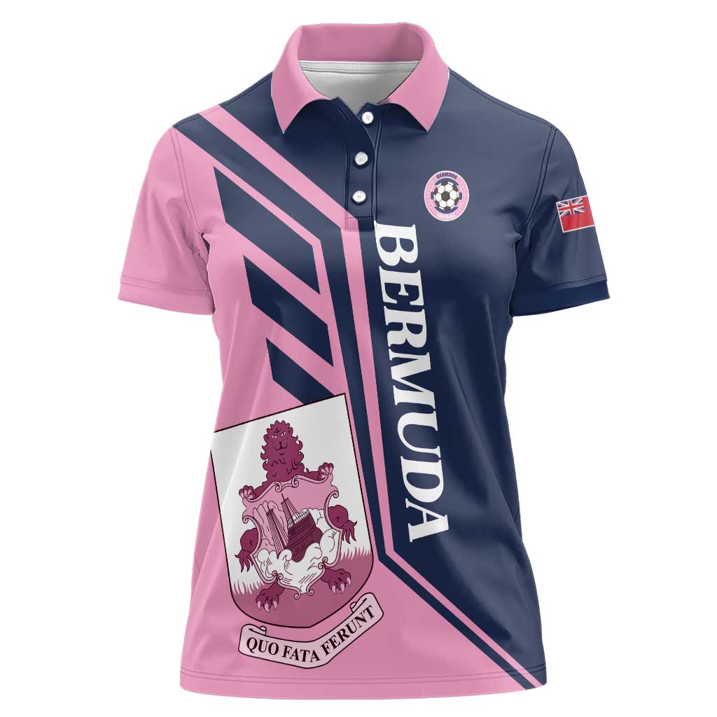 Custom Bermuda Football Women Polo Shirt Come On Gombey Warriors - Wonder Print Shop