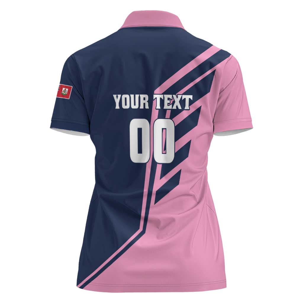 Custom Bermuda Football Women Polo Shirt Come On Gombey Warriors - Wonder Print Shop