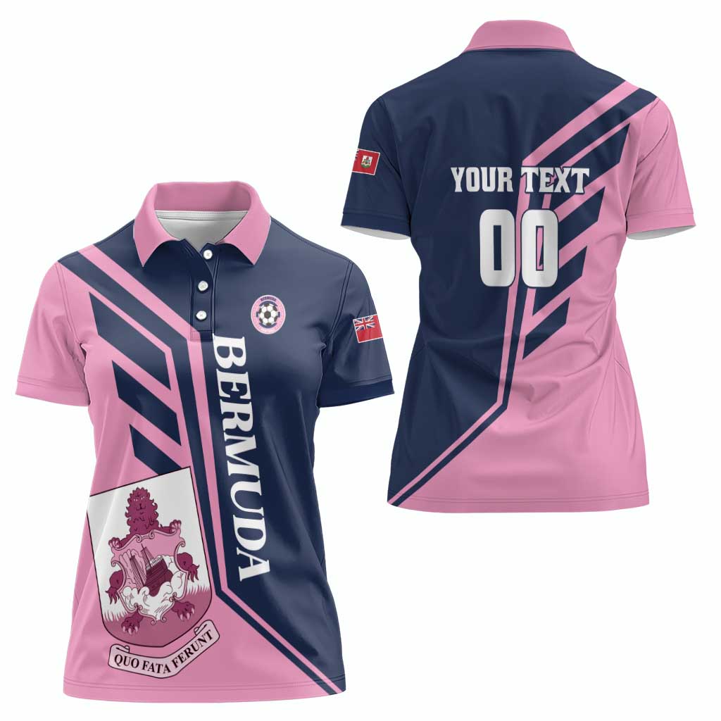 Custom Bermuda Football Women Polo Shirt Come On Gombey Warriors - Wonder Print Shop