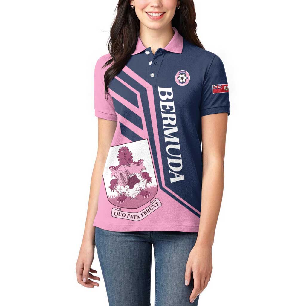 Custom Bermuda Football Women Polo Shirt Come On Gombey Warriors - Wonder Print Shop