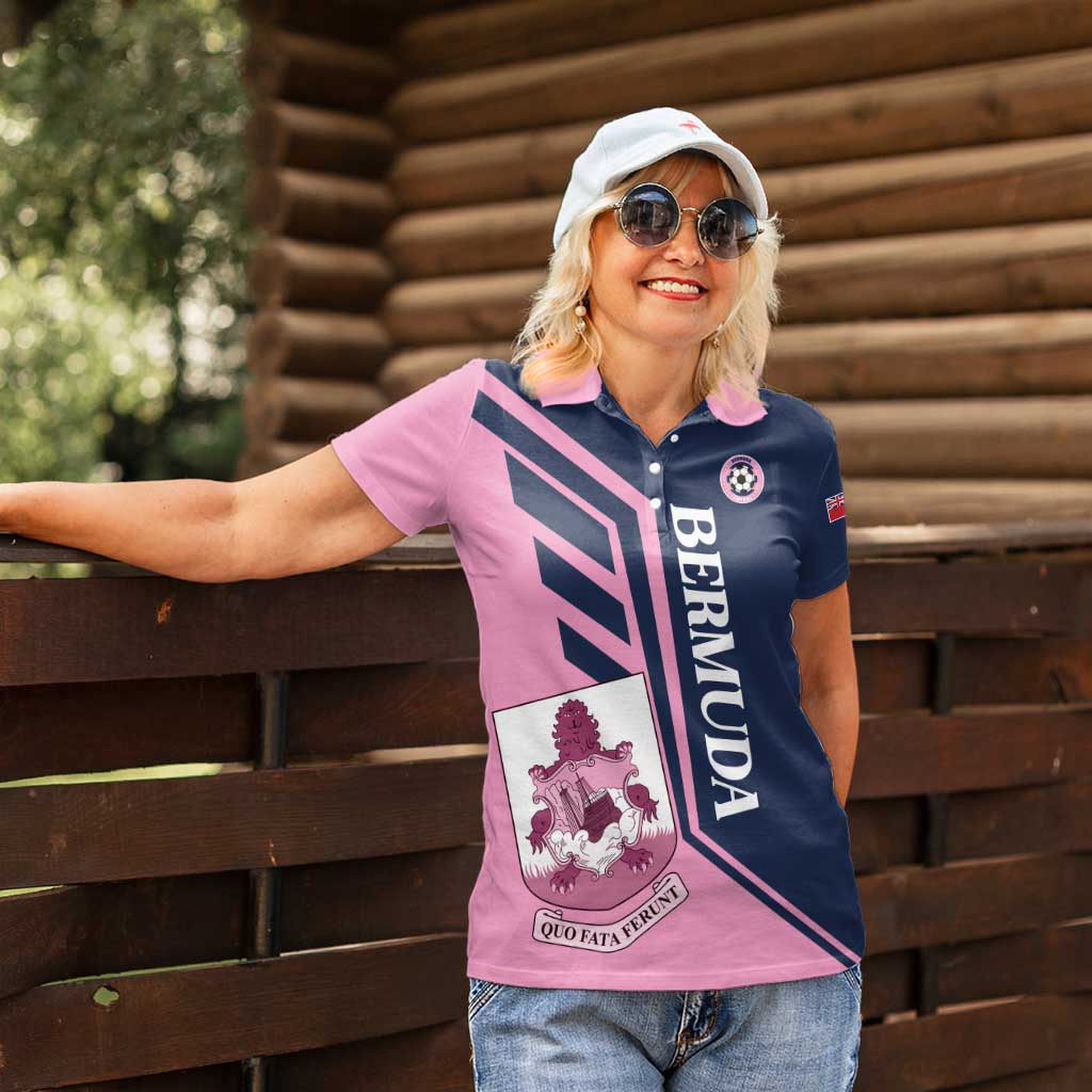 Custom Bermuda Football Women Polo Shirt Come On Gombey Warriors - Wonder Print Shop