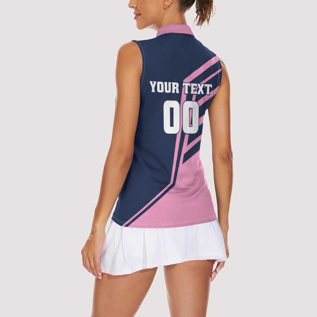Custom Bermuda Football Women Sleeveless Polo Shirt Come On Gombey Warriors - Wonder Print Shop