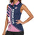 Custom Bermuda Football Women Sleeveless Polo Shirt Come On Gombey Warriors - Wonder Print Shop