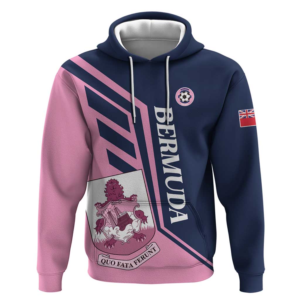Custom Bermuda Football Zip Hoodie Come On Gombey Warriors - Wonder Print Shop